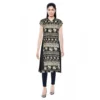 Generic Women's Rayon Kurtis (Blck, L)