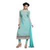 Generic Women's Chanderi Unstitched Salwar Suit-Material With Dupatta (Light Sea Green,2.3 Mtrs)