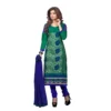 Generic Women's Glaze Cotton Unstitched Salwar Suit-Material With Dupatta (Green,2.2 Mtrs)