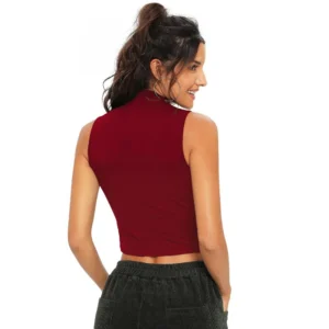 Alternative view of Women's Polyester, Knitting Western Wear Tops (Maroon)