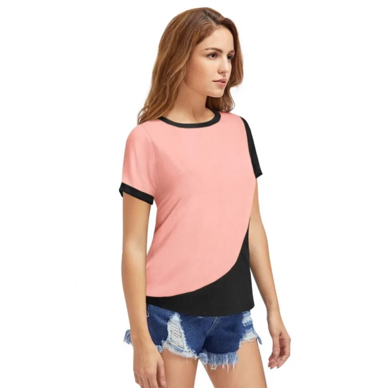 Alternative view of Women's Polyester, Knitting Western Wear T-Shirt (Peach)
