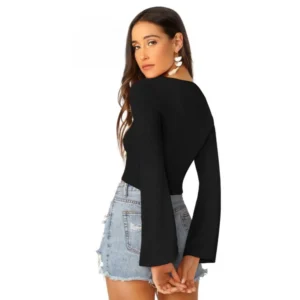 Alternative view of Women's 95% Polyester 5% Spandex Western Wear Tops (Black)