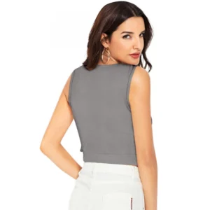 Alternative view of Women's 95% Polyester 5% Spandex Western Wear Tops (Grey)