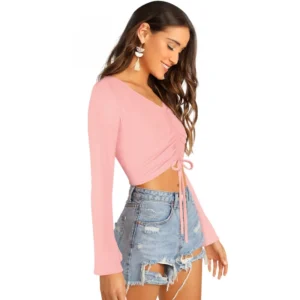 Alternative view of Women's 95% Polyester 5% Spandex Western Wear Tops (Peach)