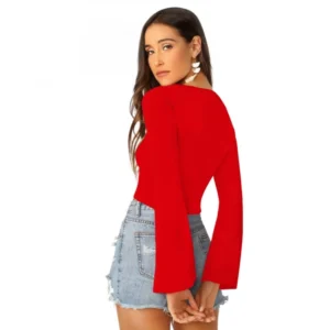 Alternative view of Women's 95% Polyester 5% Spandex Western Wear Tops (Red)