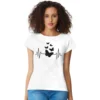 Women's Cotton Western Wear T Shirt (White)