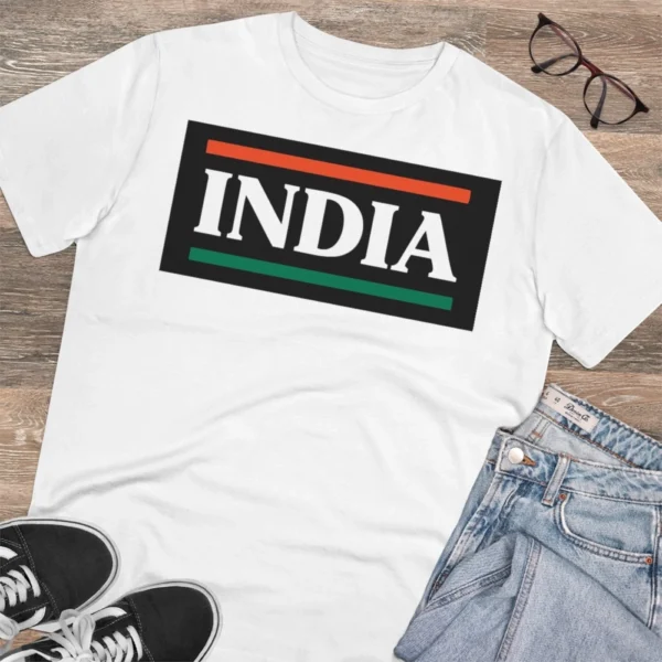 Men's PC Cotton India Printed T Shirt (Color: White, Thread Count: 180GSM) - Image 4
