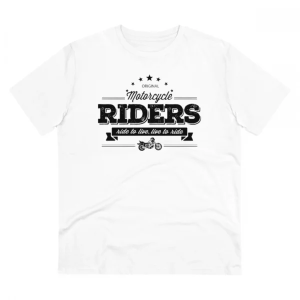 Men's PC Cotton Bike Ride Design Printed T Shirt (Color: White, Thread Count: 180GSM)