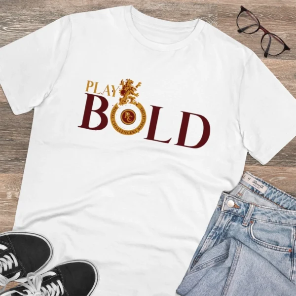 Men's PC Cotton Cricket Design Printed T Shirt (Color: White, Thread Count: 180GSM) - Image 4