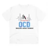 Men's PC Cotton Cricket Design Printed T Shirt (Color: White, Thread Count: 180GSM)
