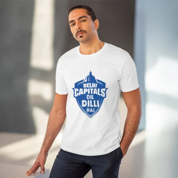 Men's PC Cotton Cricket Design Printed T Shirt (Color: White, Thread Count: 180GSM) - Image 6