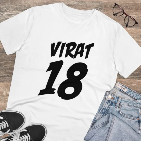 Men's PC Cotton Cricket Design Printed T Shirt (Color: White, Thread Count: 180GSM) - Image 4