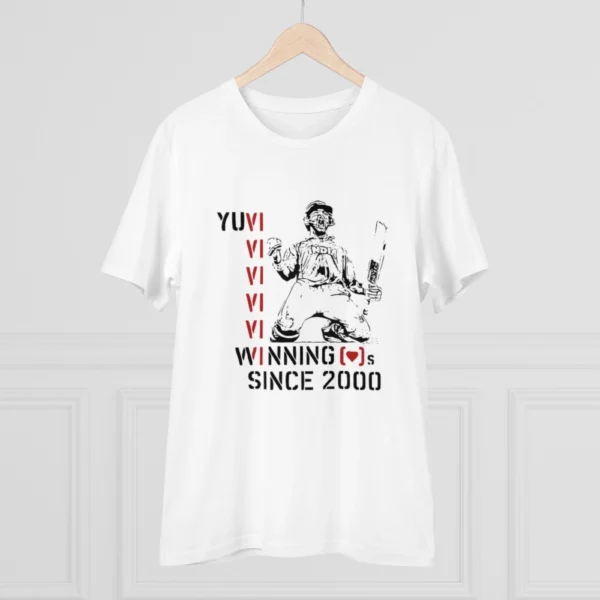 Men's PC Cotton Cricket Design Printed T Shirt (Color: White, Thread Count: 180GSM) - Image 3
