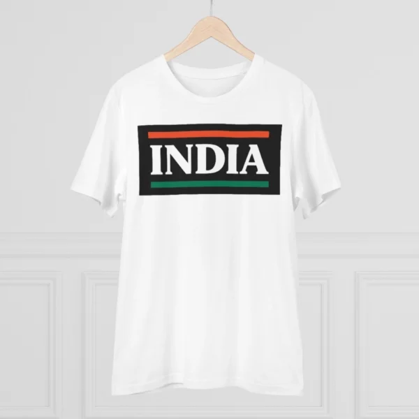 Men's PC Cotton India Printed T Shirt (Color: White, Thread Count: 180GSM) - Image 3