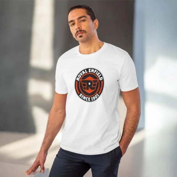 Men's PC Cotton Bike Ride Design Printed T Shirt (Color: White, Thread Count: 180GSM) - Image 6