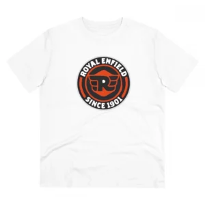 Men's PC Cotton Bike Ride Design Printed T Shirt (Color: White, Thread Count: 180GSM)