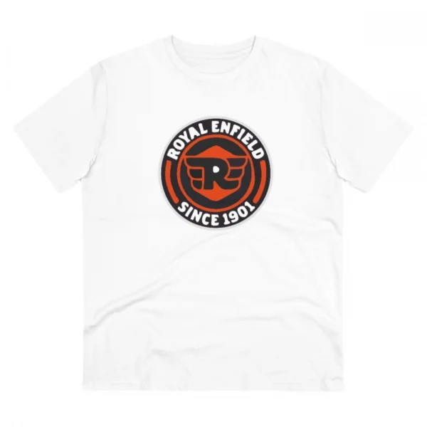 Men's PC Cotton Bike Ride Design Printed T Shirt (Color: White, Thread Count: 180GSM)