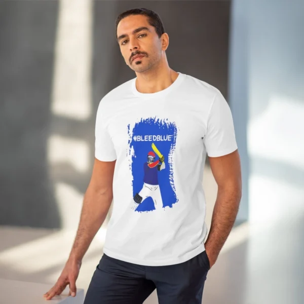 Men's PC Cotton Cricket Design Printed T Shirt (Color: White, Thread Count: 180GSM) - Image 6