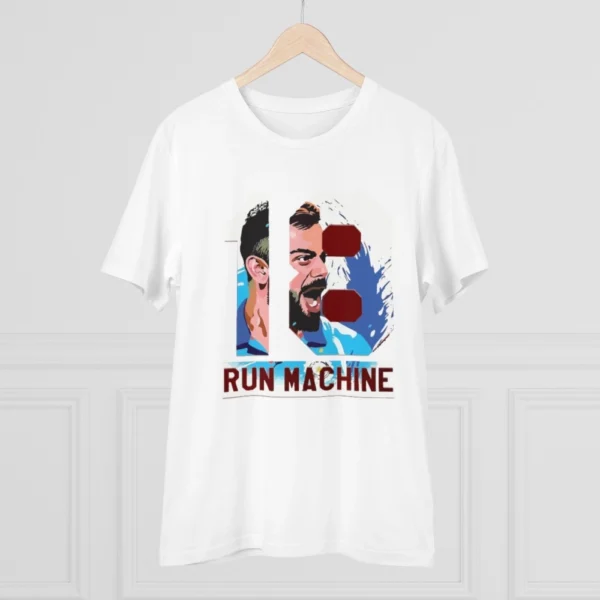 Men's PC Cotton Cricket Design Printed T Shirt (Color: White, Thread Count: 180GSM) - Image 3