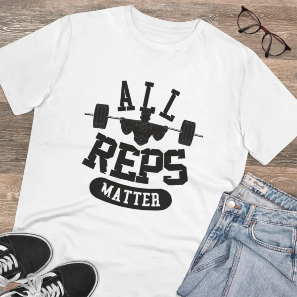 Men's PC Cotton All Reps Matter Printed T Shirt (Color: White, Thread Count: 180GSM) - Image 4