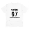 Men's PC Cotton Cricket Design Printed T Shirt (Color: White, Thread Count: 180GSM)