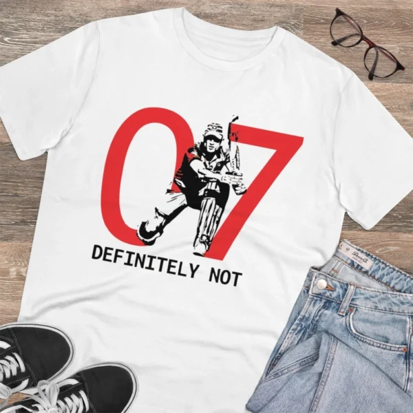 Men's PC Cotton Cricket Design Printed T Shirt (Color: White, Thread Count: 180GSM) - Image 4