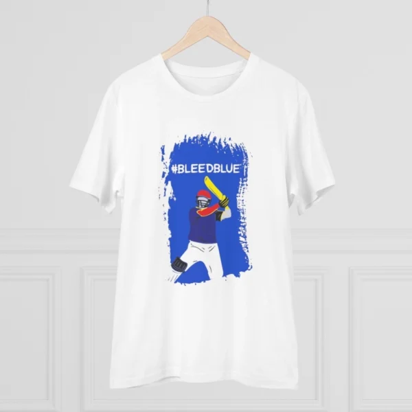 Men's PC Cotton Cricket Design Printed T Shirt (Color: White, Thread Count: 180GSM) - Image 3