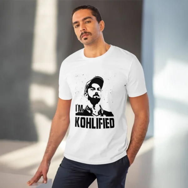 Men's PC Cotton Cricket Design Printed T Shirt (Color: White, Thread Count: 180GSM) - Image 6