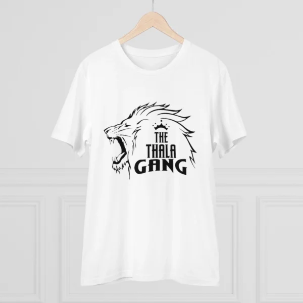 Men's PC Cotton Cricket Design Printed T Shirt (Color: White, Thread Count: 180GSM) - Image 3