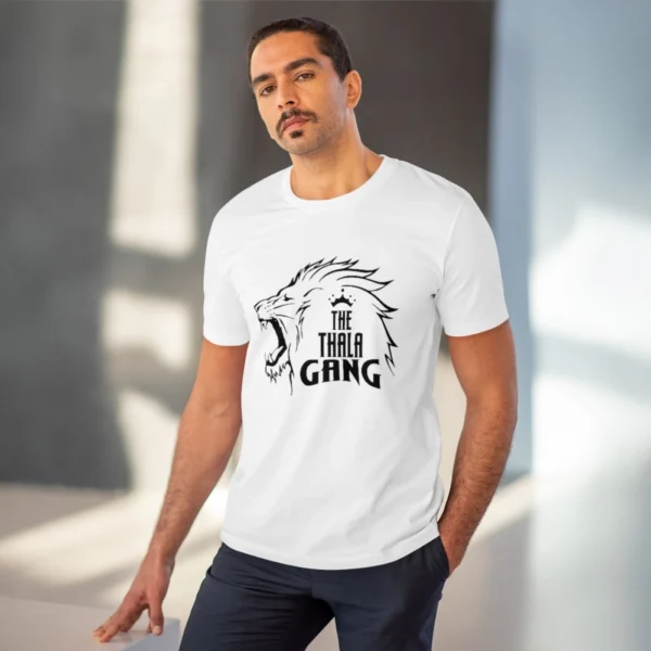 Men's PC Cotton Cricket Design Printed T Shirt (Color: White, Thread Count: 180GSM) - Image 6