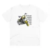 Men's PC Cotton Bike Ride Design Printed T Shirt (Color: White, Thread Count: 180GSM)