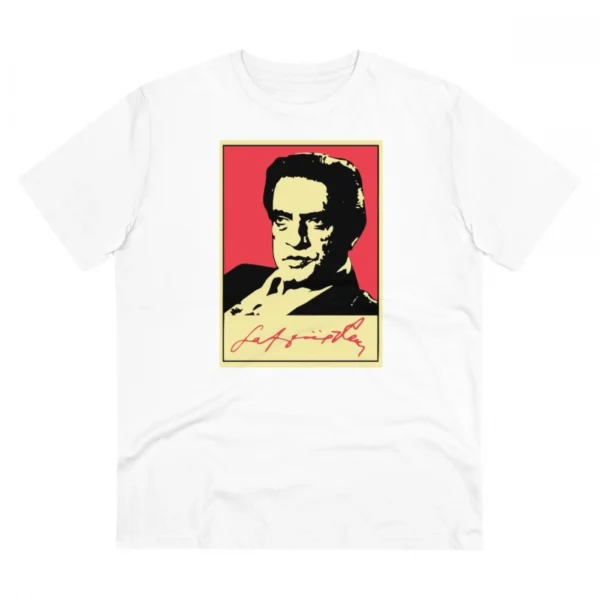 Men's PC Cotton Bengali Designs Printed T Shirt (Color: White, Thread Count: 180GSM)