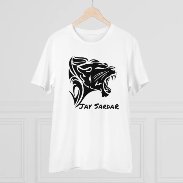 Men's PC Cotton Jay Sardar Printed T Shirt (Color: White, Thread Count: 180GSM) - Image 3