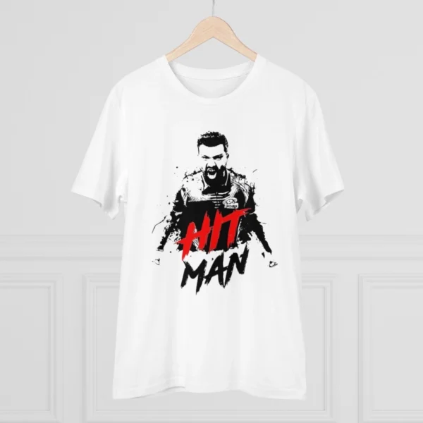 Men's PC Cotton Cricket Design Printed T Shirt (Color: White, Thread Count: 180GSM) - Image 3
