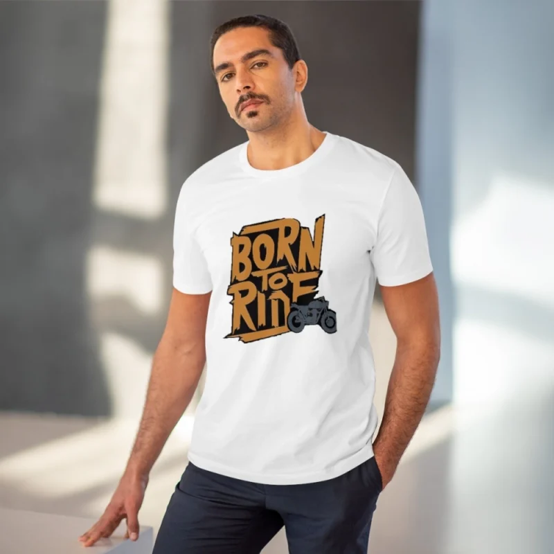 Men's PC Cotton Explore The Unseen Printed T Shirt (Color: White, Thread Count: 180GSM) - Image 2