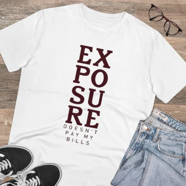 Men's PC Cotton Exposure Printed T Shirt (Color: White, Thread Count: 180GSM) - Image 4