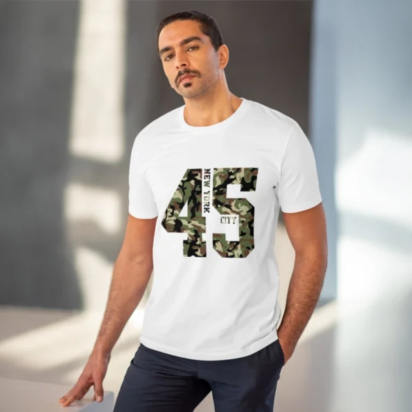 Men's PC Cotton New York City Printed T Shirt (Color: White, Thread Count: 180GSM) - Image 6