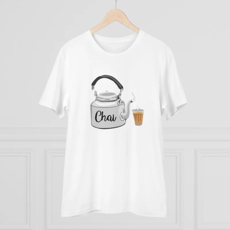 Men's PC Cotton Marathi Desing Printed T Shirt (Color: White, Thread Count: 180GSM) - Image 5