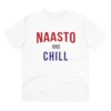 Men's PC Cotton Nasto And Chill Printed T Shirt (Color: White, Thread Count: 180GSM)