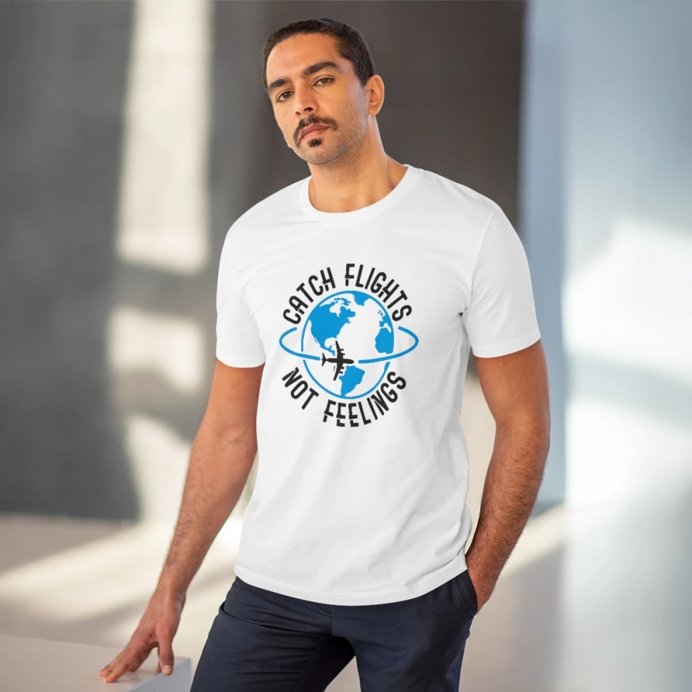 Men's PC Cotton Explore The Unseen Printed T Shirt (Color: White, Thread Count: 180GSM) - Image 2