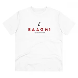 Men's PC Cotton Me Bhaghi Printed T Shirt (Color: White, Thread Count: 180GSM)
