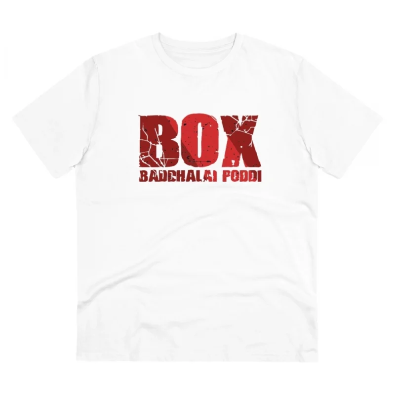 Men's PC Cotton Telugu Desing Printed T Shirt (Color: White, Thread Count: 180GSM)