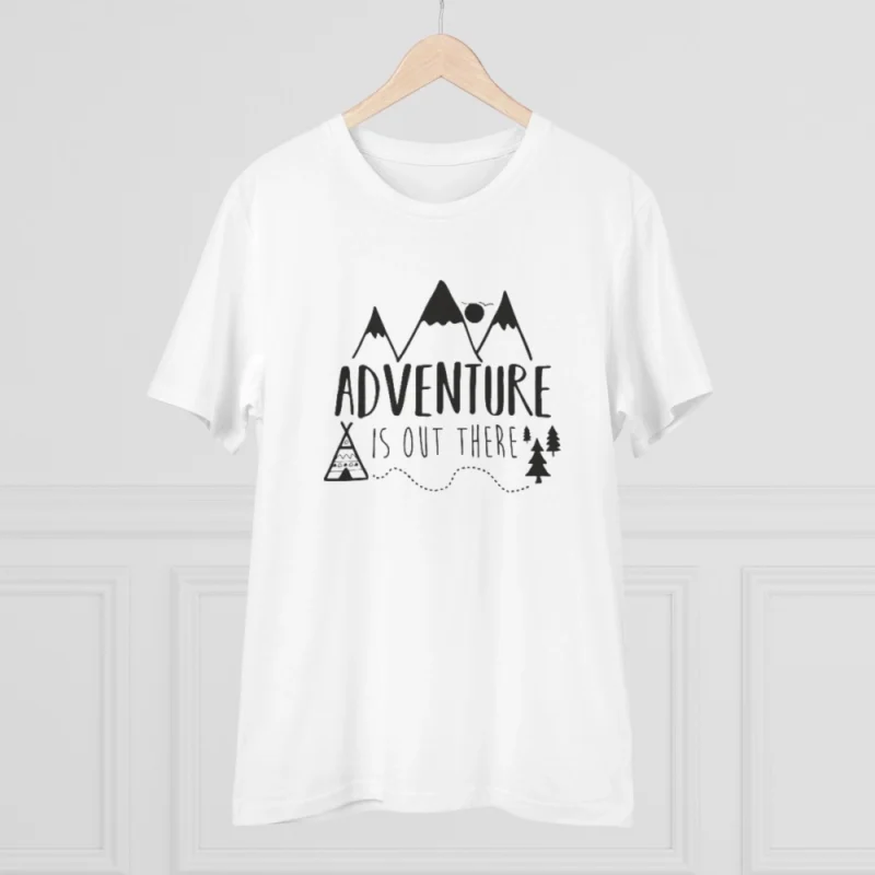 Men's PC Cotton Explore The Unseen Printed T Shirt (Color: White, Thread Count: 180GSM) - Image 5