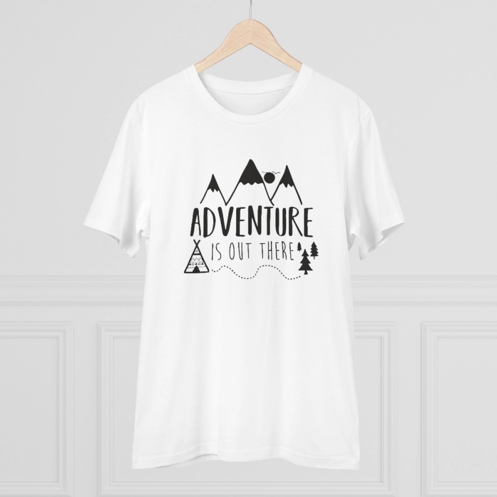 Men's PC Cotton Explore The Unseen Printed T Shirt (Color: White, Thread Count: 180GSM) - Image 5