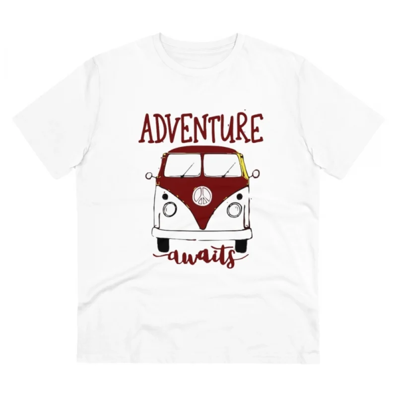 Men's PC Cotton Explore The Unseen Printed T Shirt (Color: White, Thread Count: 180GSM)