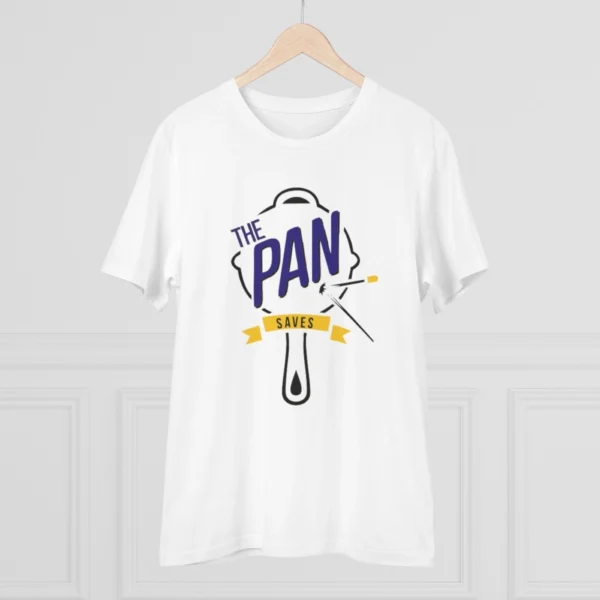 Men's PC Cotton The Pan Pubg Printed T Shirt (Color: White, Thread Count: 180GSM) - Image 3