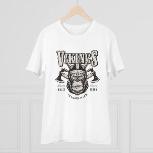 Men's PC Cotton Gorila Desing Printed T Shirt (Color: White, Thread Count: 180GSM) - Image 3