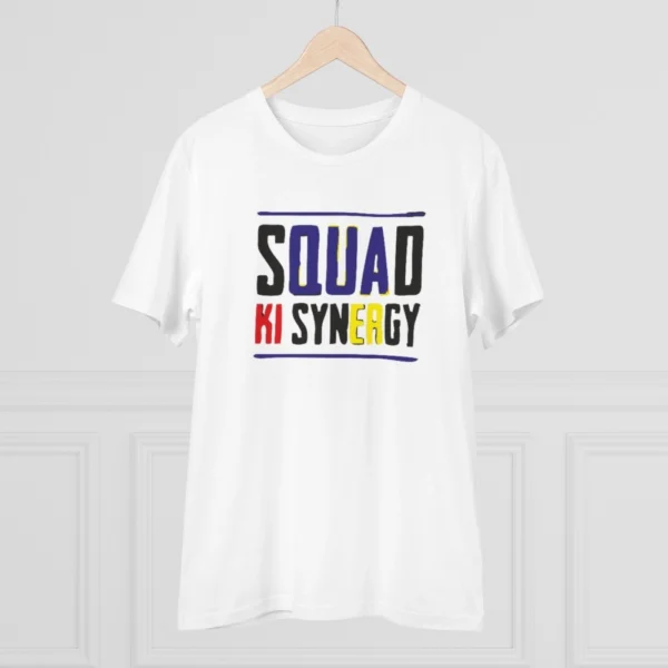 Men's PC Cotton Squed Ki Syneagy Printed T Shirt (Color: White, Thread Count: 180GSM) - Image 3