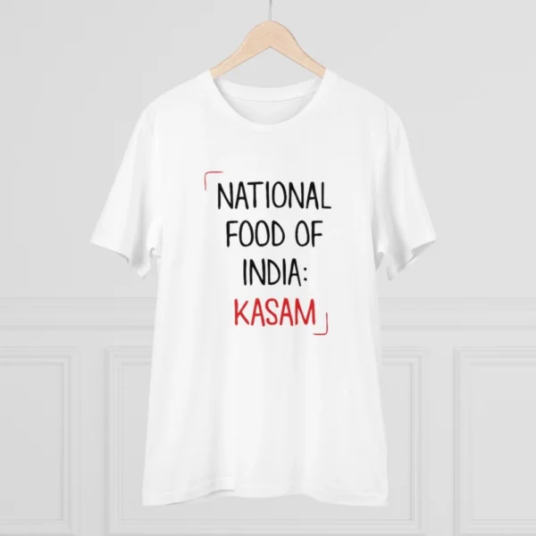 Men's PC Cotton India Kasam Printed T Shirt (Color: White, Thread Count: 180GSM) - Image 3