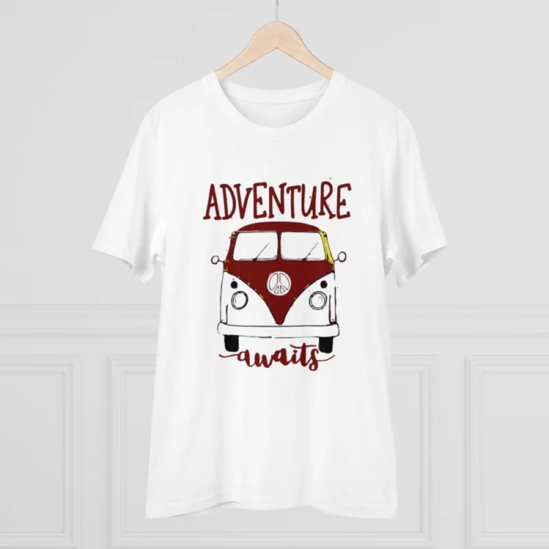 Men's PC Cotton Explore The Unseen Printed T Shirt (Color: White, Thread Count: 180GSM) - Image 5